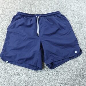 Rhoback Shorts Mens XL Blue Lined Grit Gym Drawstring Performance Run Workout